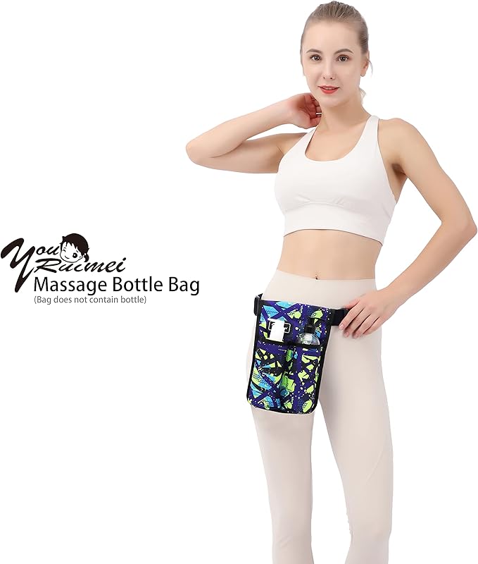 Massage Bottle Bag Massage Therapist Holster Massage Lotion Holster Massage Oil Holster（YR2KD-MiCai-LV）