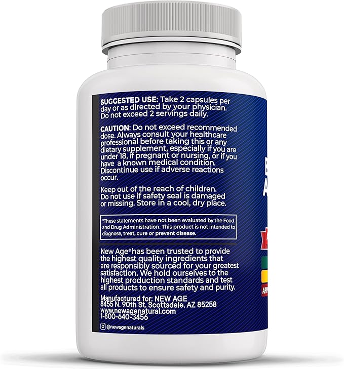 NEW AGE Sea Moss Black Seed Oil Ashwagandha Turmeric Bladderwrack Burdock - with Manuka, Honey Dandelion, ACV Black Pepper Gluten Free