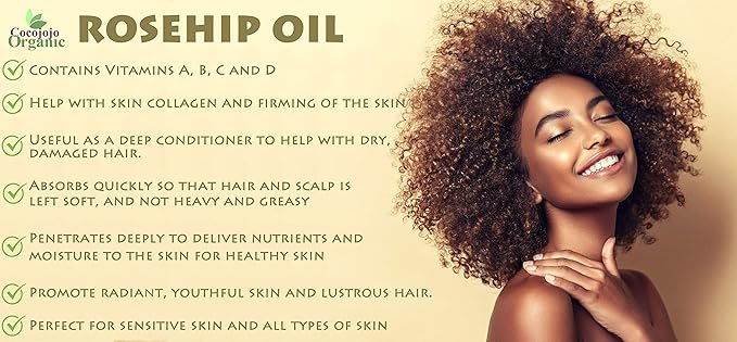 Rosehip Oil for Face Cold Pressed Unrefined cocojojo Pure Natural Rosehip Seed Oil in Bulk 1 GALLON - Moisturizing, Soothing, Hydrating, & Nourishing