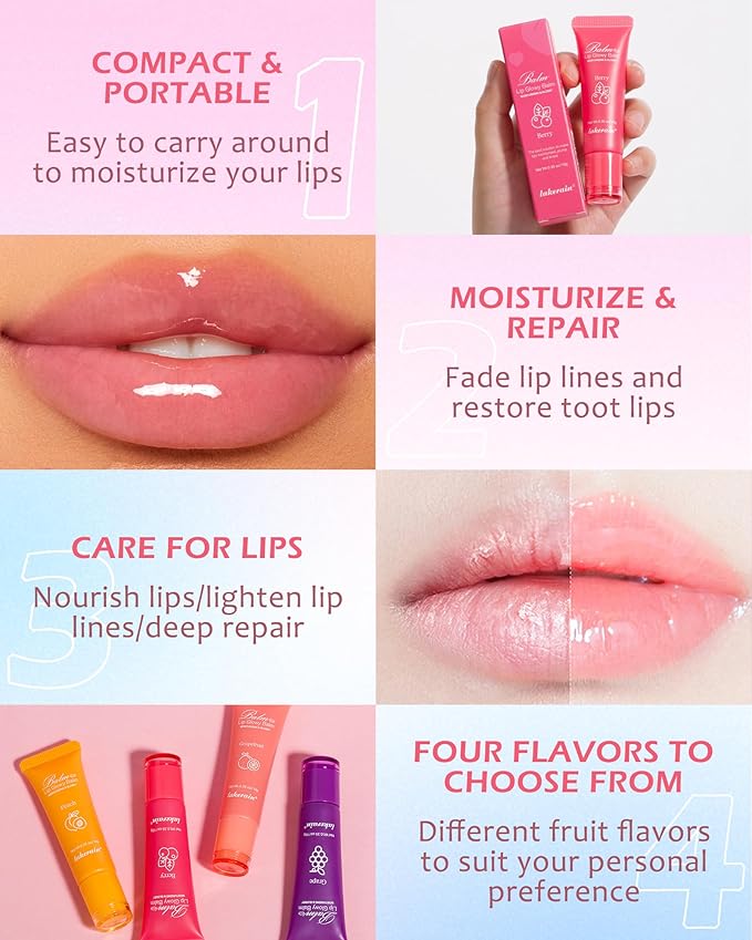Hydrating Lip Glowy Balm, Ultra-Nourishing Lip Balm-03#Grapefruit