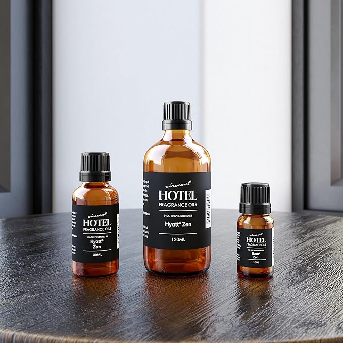 AirScent Hotel Diffuser Oil Inspired by The Hyatt Zen Hotel Scent - Premium Fragrance Oil No. 1027 for Ultrasonic and Waterless Diffusers and Crafting - 30 mL, 1 fl oz Glass Bottle with Dropper