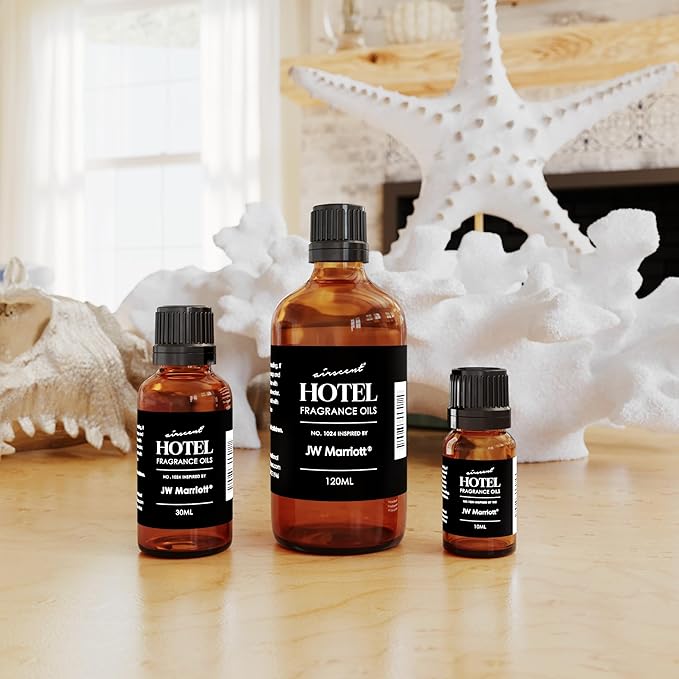 AirScent Hotel Diffuser Oil Inspired by The JW Marriott's Oud Safir Scent - Fragrance Oil No. 1024 for Ultrasonic and Waterless Diffusers and Crafting - 30 ml, 1 fl oz Glass Bottle with Dropper