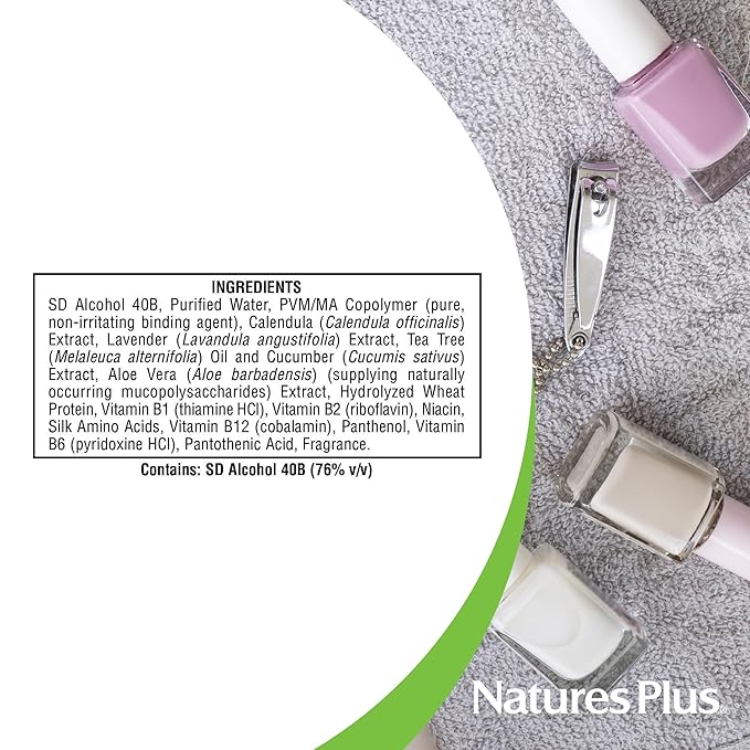 NaturesPlus Ultra Nails Nutrient-Activated Strengthener - .25 fl oz - Naturally Strengthens Nails & Cuticles - Conditions Nails With Aloe, Calendula, Vitamins & Protein - Formaldehyde Free, Vegan