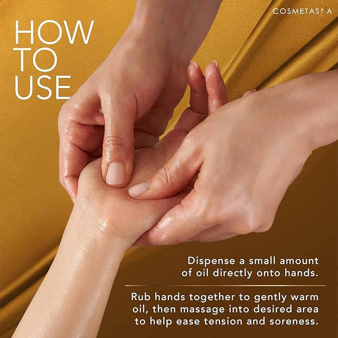 Cosmetasa Body Massage Oil for Massage Therapy Kit - Arnica Sore Muscle Massage Oil, Cellulite Massage Oil, Lavender Massage Oil, Skin Massage Roller Ball, Massager Mitt - Relaxing Luxury Spa Gift Set