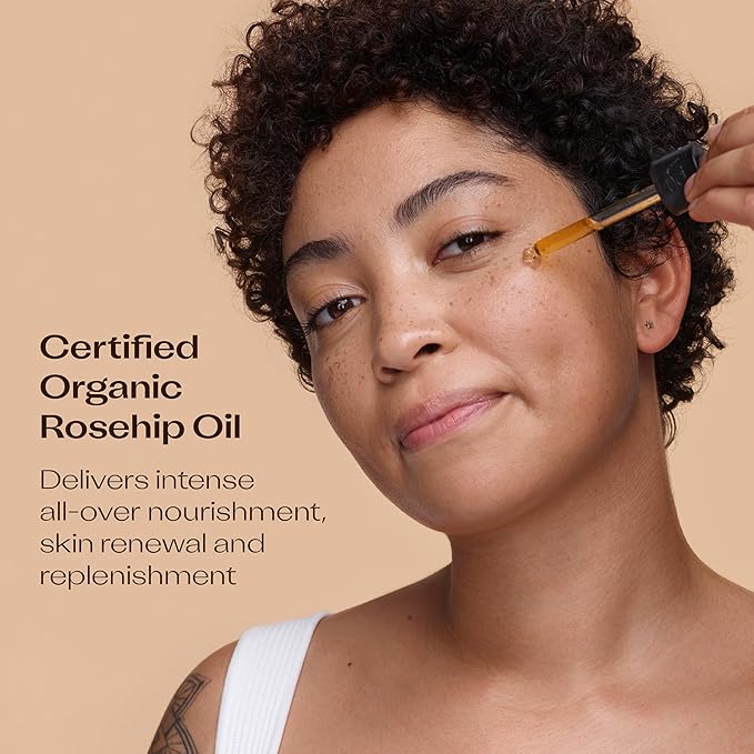 Trilogy Certified Organic Rosehip Oil, Intensive Nourishment, Improves Appearance of Scars, Stretch Marks, Fine Lines, & Wrinkles, 0.68 fl oz