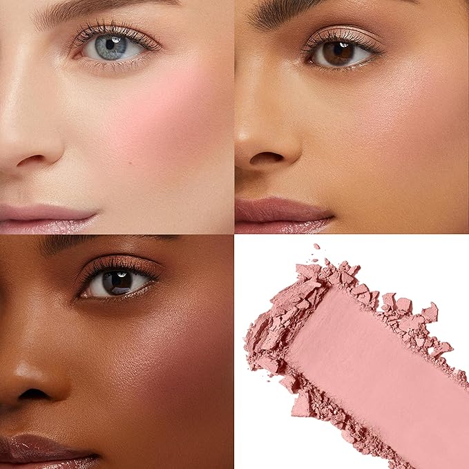 FV Long Lasting Powder Blush - Lightweight Smooth & Blendable Cheek Makeup, High Buildable Color, Transfer-Resistant Matte Finish (Pink Matte, 0.17 OZ)