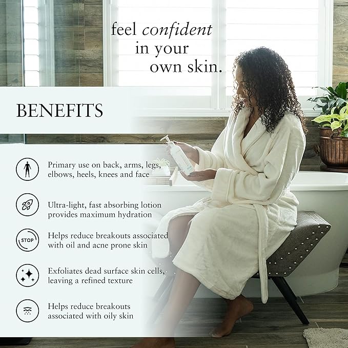 Perfect Image Gly + Sal Exfoliating Body Lotion, 8% Glycolic Acid and 2% Salicylic Acid Lotion Enhanced with Green Tea, Papaya, Bearberry, Licorice and Amino Complex