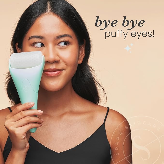 Sdara Ice Roller in Mint Color with White Roller Head