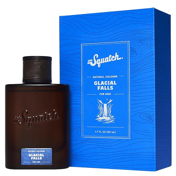 Dr. Squatch Natural Cologne for Men - Scent-Lock Technology and Sustainably-Sourced Ingredients - Glacial Falls Cologne (1.7 fl oz)