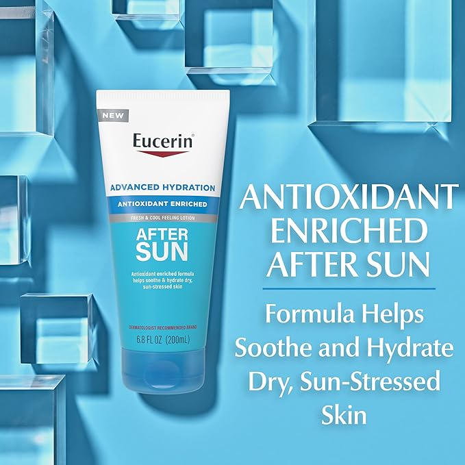 Eucerin Advanced Hydration Skin Care Set, Advanced Hydration Sunscreen Lotion SPF 30, 5 Fl Oz Tube + Advanced Hydration After Sun Lotion, After Sun Care for Dry, Sun-Stressed Skin, 6.8 Fl Oz Tube