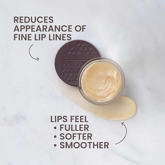Burt's Bees Original Overnight Intensive Lip Treatment, Mothers Day Gifts, Moisturizing, Restorative, Reduces Fine Lines, Vitamin E, Ceramides Oils, Natural Origin Lip Care, 0.25 Oz.