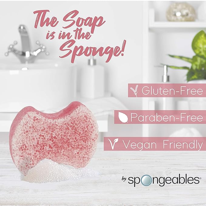 Spongables Pedi Scrub Foot Exfoliating 5+ Wash Travel Sponge, Lavender, 6 Count