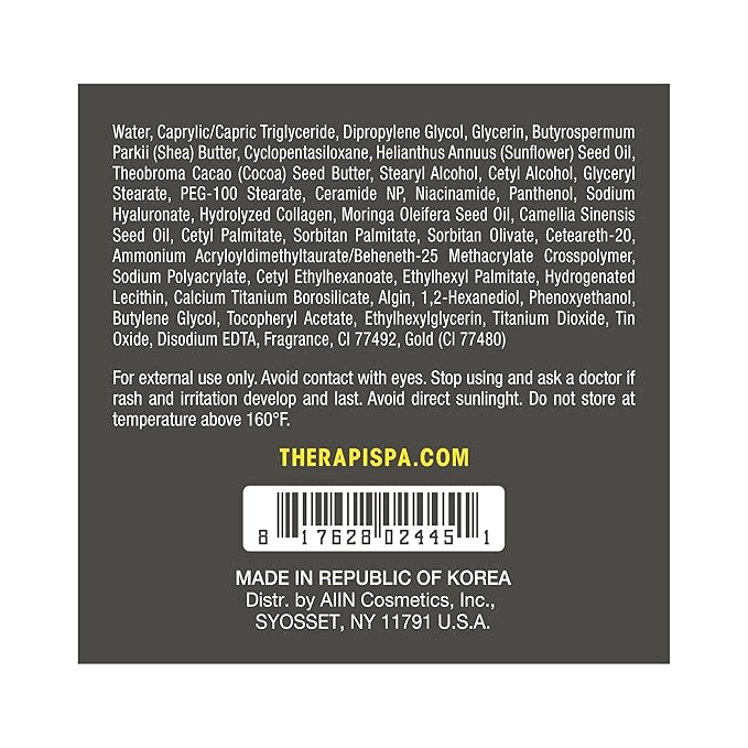 Moisturizing Body Butter – Rich Body Cream with Shea Butter, Ceramides, Collagen & Vitamin B5 to Repair & Soften Dry, Cracked Skin (Gold, 7.0 fl oz)