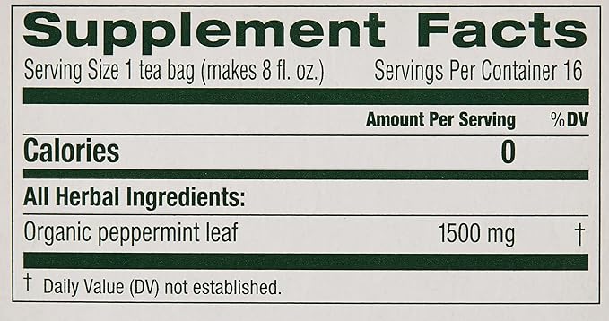 Traditional Medicinals Tea Peppermint Organic, 16 ct (Pack of 2)