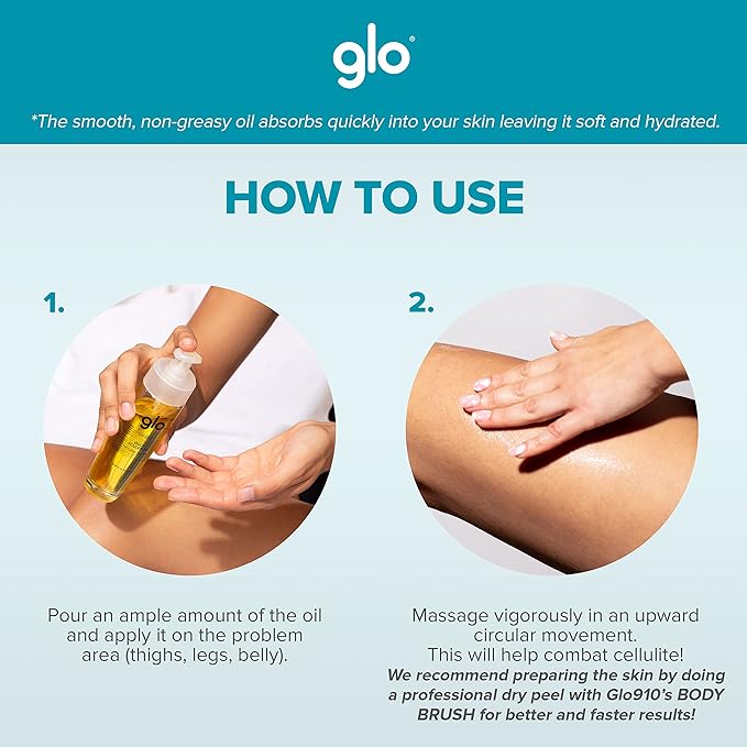 Oil 910 All-Natural Body Oil, Anti Cellulite Oil, Nourishing and Hydrating Oil for Legs, Thighs, and Buttocks, Clinically Tested Sculpting and Firming Massage Oil for Women and Men