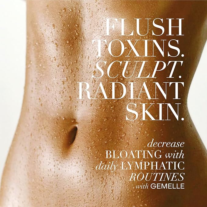 GEMELLE Lymphatic Body Sculpting Oil | 6x Award Winner | Anti-Cellulite, Stretch Marks, Scars, Bloating, Lymphatic Drainage | Helichrysum & Ylang-Ylang | Paraben-Free, Luxury Natural Skin Care 30 ML