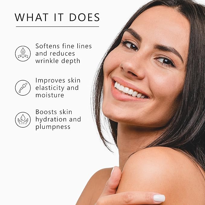 Asterwood Matrixyl 3000 + Argireline Serum with Hyaluronic Acid - Anti-Aging, Wrinkle Reducing, Collagen Boosting - Fragrance-Free - 1 Fl Oz