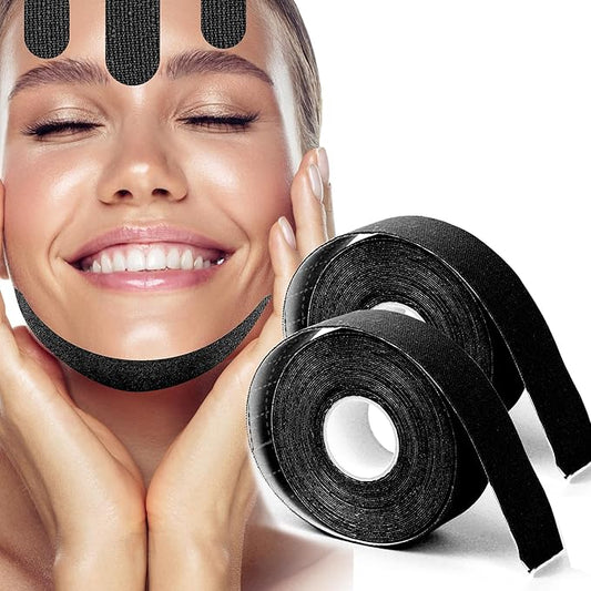 Akissos Face Tape Forehead Wrinkle Patches - Anti Lip Wrinkle Straw - Nose Lift - Facial Tape for Wrinkles - Eyes Neck Lips Wrinkle Reducer - Face Lift - Skin Lifting Tape - Face Shaper - 2.5cm*5m