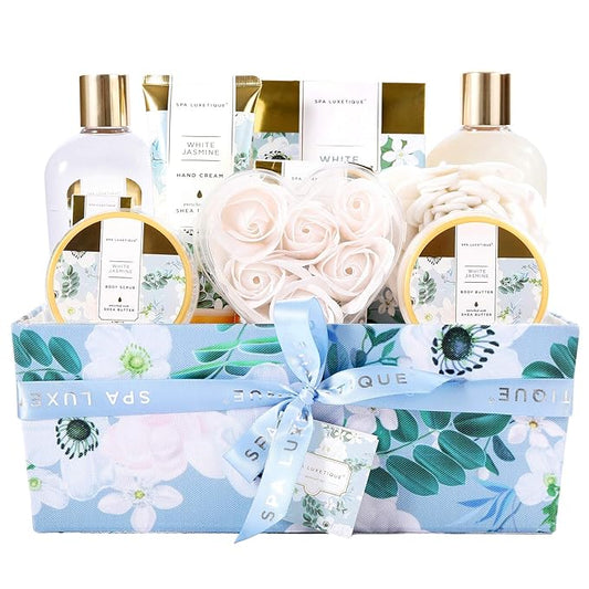 Gift Basket for Women, Spa Luxetique Spa Bath Kit, 12pcs Relaxing Spa Gift Basket with Shower Gel, Bath Salt, Essential Oil, Body Lotion,Mothers Gifts for Mom