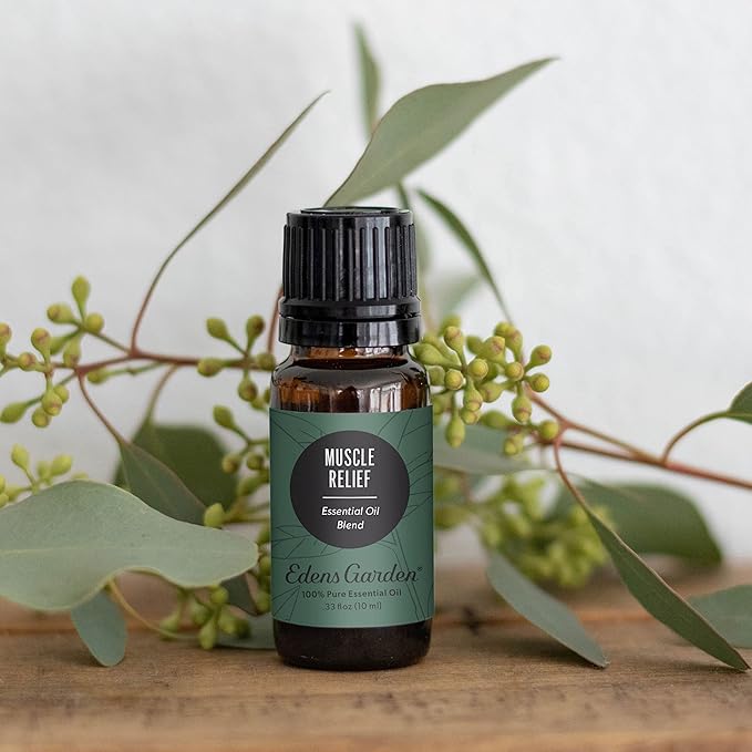 Edens Garden Muscle Relief Essential Oil Blend- 100% Pure Premium Grade, Undiluted, Natural, Therapeutic, Aromatherapy, The Best for Diffusing, Skin, Face, Humidfiers 10 ml (.33 fl oz)