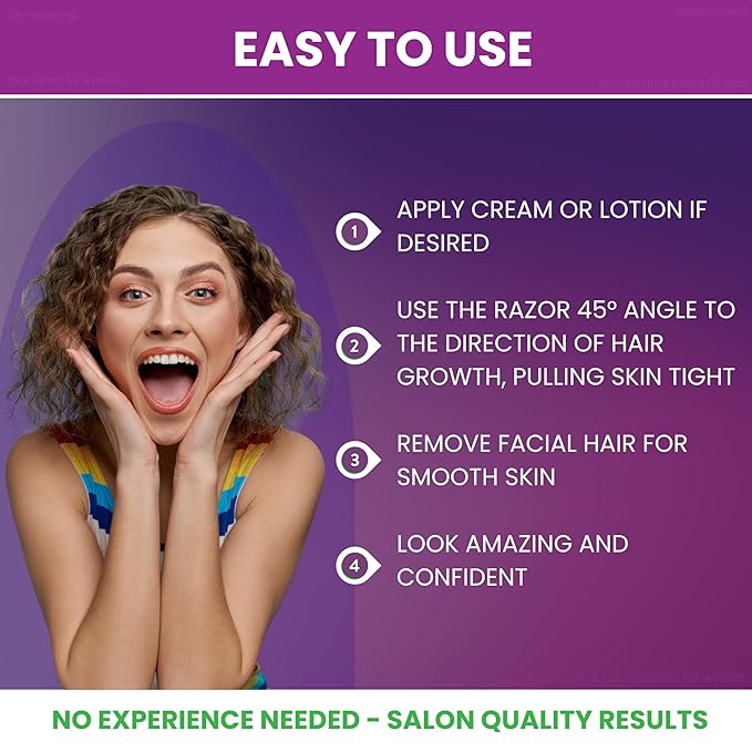 Dermaplaning Tool for Face – Removes Peach Fuzz & Exfoliates Skin | Dermaplane Blade | Facial Razors for Women | Derma Razor | Facial Razor | Face Shaver for Women | Microblade