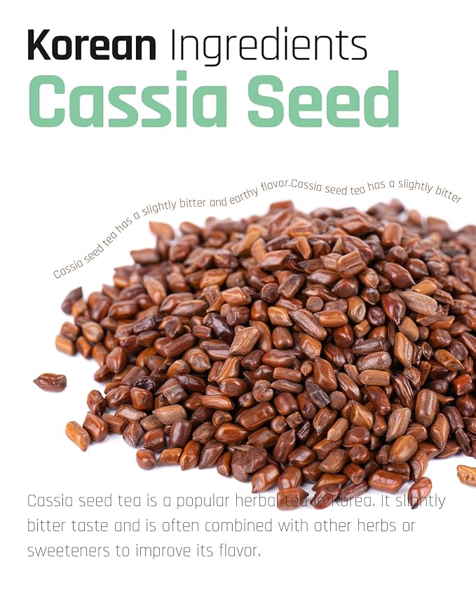 Ssanggye Cassia Seed Tea 1.2g X 40 Tea Bags, Sicklepod Premium Korean Herbal Tea Hot Cold Kyulmyungja Cha 결명자차 Nutty Savory Herb 4 Seasons Made in Korea