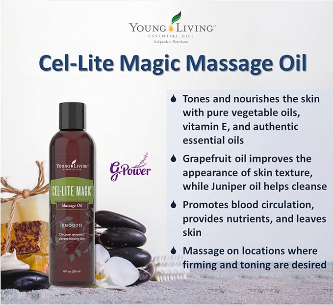 Cel-Lite Magic Massage Oil 8 OZ Bottle by Young Living Essential Oils ( Cel lite )