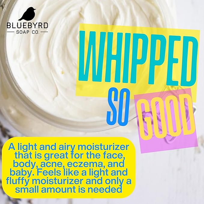 Bluebyrd Tallow Lotion – Large 9oz Size – 100% Grass-Fed & Hand-Whipped – Deeply Moisturizes & Soothes Dry, Sensitive Skin, Face + Body (9oz, Unscented)