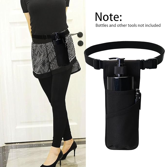 Massage Bottle Bag Massage Oil Holster Lotion Holster Massage Therapist Massage Oil Holster Massage Lotion (TH-XJ1kd-Black)