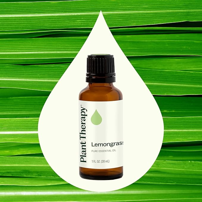 Plant Therapy Lemongrass Essential Oil 100% Pure, Undiluted, Natural Aromatherapy for Diffuser and Skin, Therapeutic Grade 30 mL (1 oz)