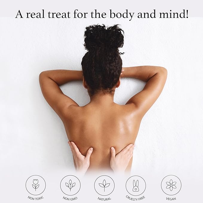 LOVE PLAY Massage Oil Candle for Home SPA - Vegan Moisturizing Body Oil Candle for Pure Relaxation - Hydrating Skin Care Massage Oils with Essential Oils (6.76oz)