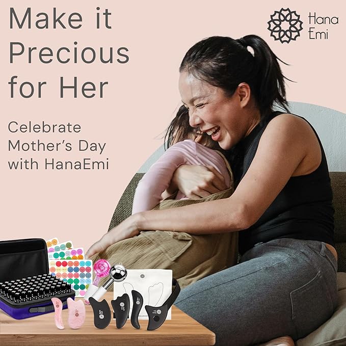 Gua Sha Facial Tools - Rose Quartz Gua Sha Stone for Body Massage, Physical Therapy & Skincare - Includes Massage Tool, Protective Case & E-Book