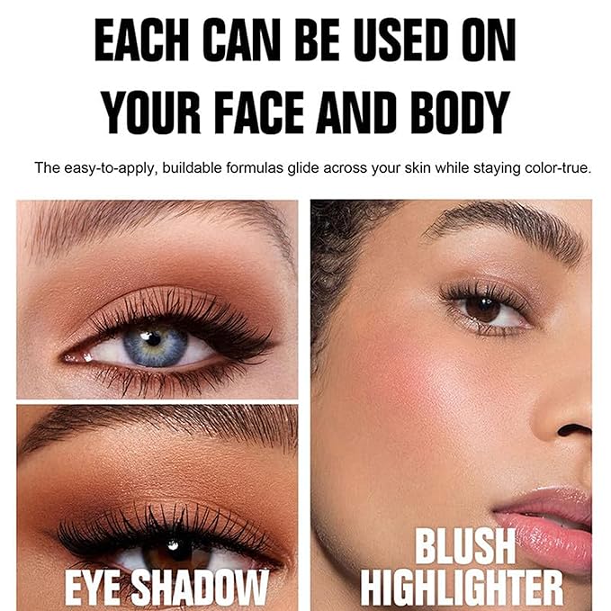 3D Blush Palette, Multi-Use Makeup Powder Pink Blush Palette Makeup Cream Blush For Cheeks, Lightweight, Smooth, Blendable, Contour & Highlight Face for Shimmery Or Matte Finish, #04 Pink