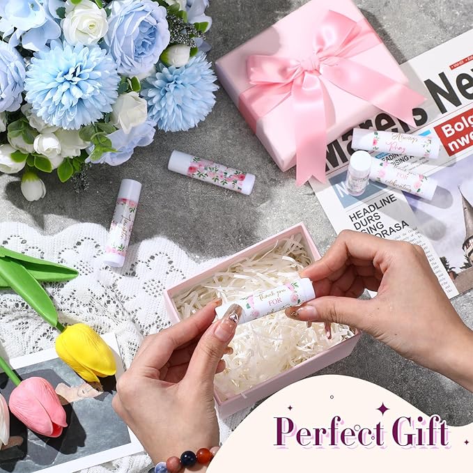 30 Pcs Wedding Lip Balms Bulk Flower