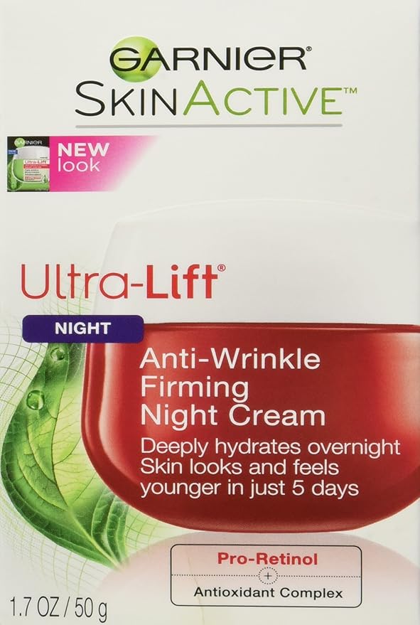Garnier SkinActive Ultra-Lift Anti-Wrinkle Firming Night Cream, 1.7 oz.