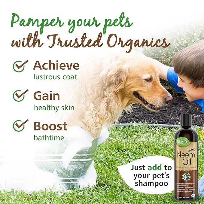 Organic Neem Oil, 100% Pure, Cold Pressed 16 Fluid Ounces