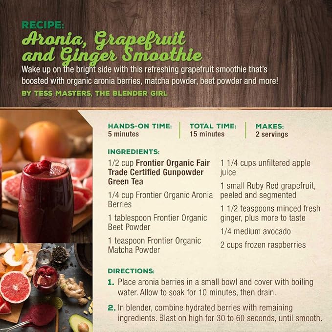 FRONTIER HERB TEA LSE GRN GUNPOWDER ORG 16 OZ (Pack of 4)