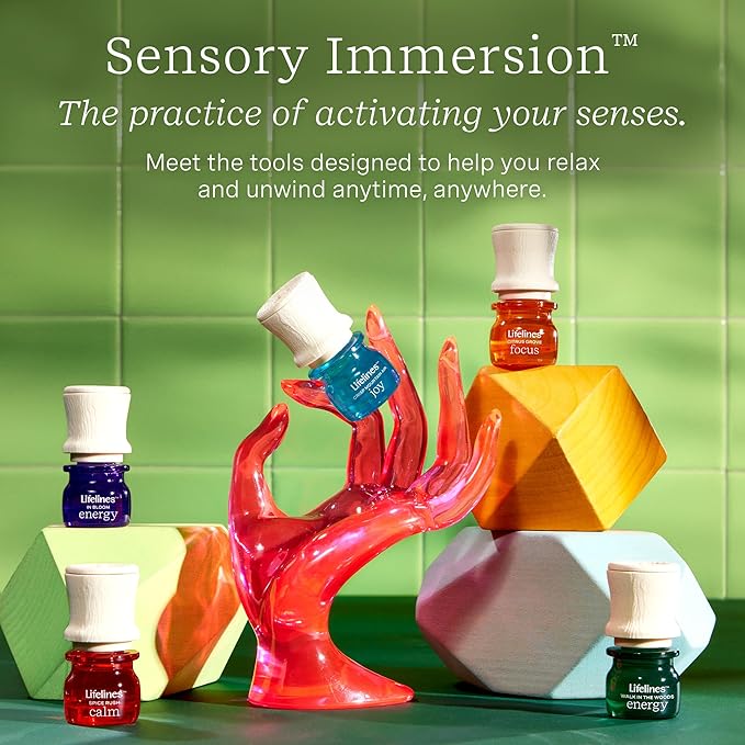 Lifelines Essential Oil Blends, 4-Pack - Blended Essential Oils with Precision Pump for Aromatherapy Diffusers - Long-Lasting Scented Fragrance - Citrus Grove (Joy, Calm, Focus & Energy)