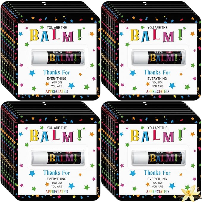 15 Pack Teacher Appreciation Gifts Bulk Lip Balms Employee Staff Team Thank You Gifts Nurse Volunteers Pastor Appreciation Party Gifts Favors for Women Men Coworkers Club You're the Balm