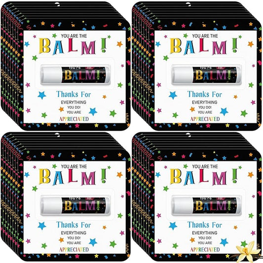 15 Pack Teacher Appreciation Gifts Bulk Lip Balms Employee Staff Team Thank You Gifts Nurse Volunteers Pastor Appreciation Party Gifts Favors for Women Men Coworkers Club You're the Balm