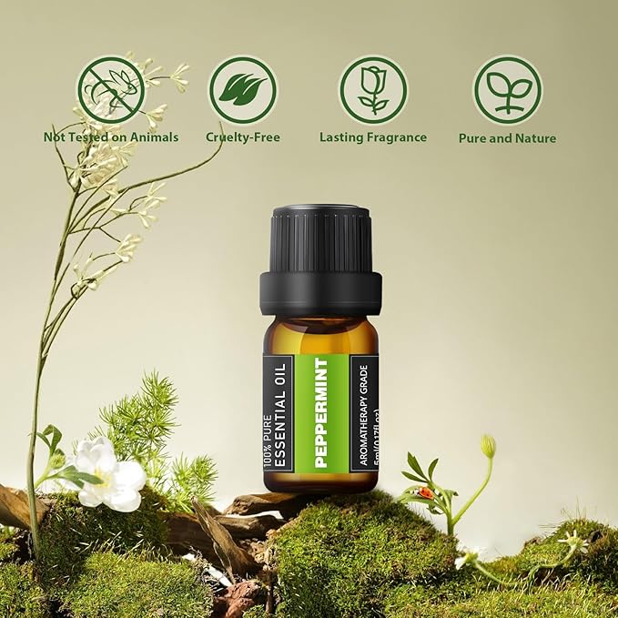 Essential Oils Set -100% Natural Essential Oils -Perfect for Diffusers, Aromatherapy,Humidifiers,Massage,Skin & Hair Care, DIY Candle and Soap Making,9x5 ML(0.17oz