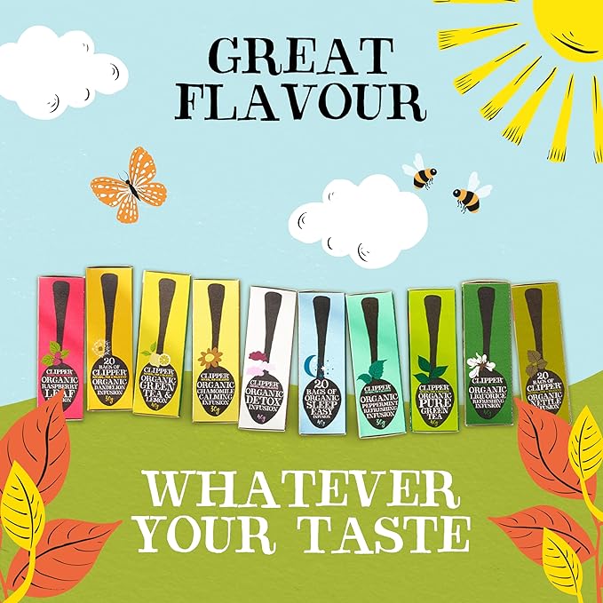 Clipper Tea Spicy Chai Herbal Tea – Caffeine Free, USDA Organic, Great Hot or Iced – Warming, Spicy, Natural, Fair & Delicious – 50 Tea Bags