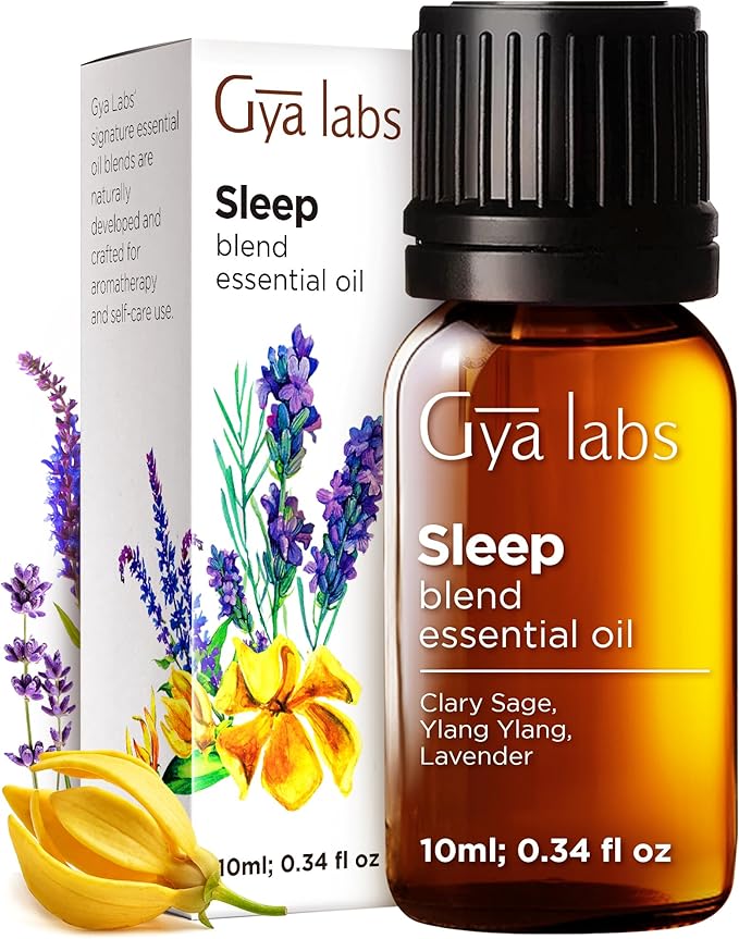 Gya Labs Sleep Essential Oil Blend - 100% Pure Natural Sleep Oil for Diffuser & Aromatherapy, Soothing, Bedtime and Self-Care (0.34 Fl Oz)