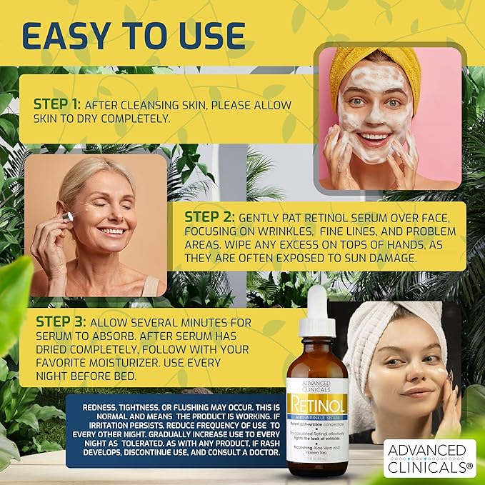 Advanced clinicals retinol facial serum