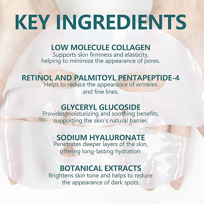 Original Deep Collagen Anti-Wrinkle Lifting Face Mask - Hydrating & Moisturizing Overnight Mask with Retinol, Niacinamide, Hyaluronic Acid - Skin Repair & Firmness - Fine Lines & Wrinkles Treatment