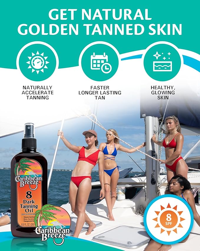 Caribbean Breeze Oil, SPF 8,