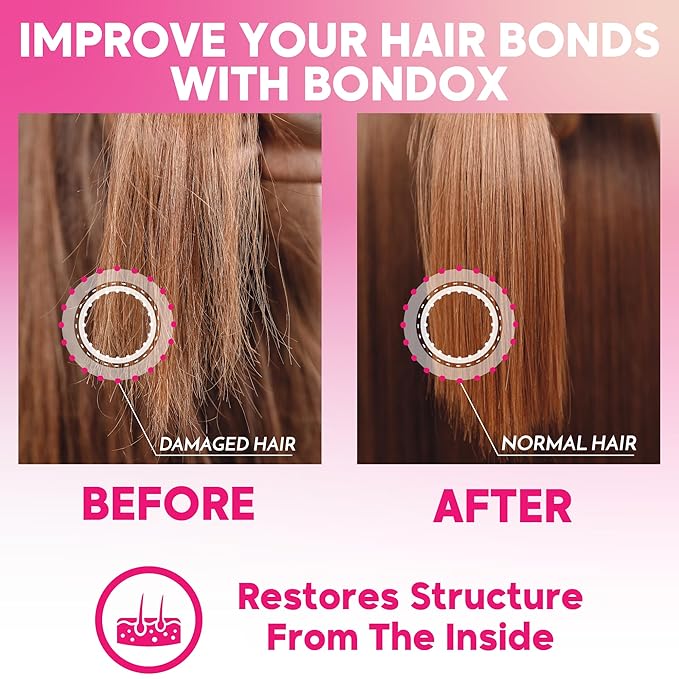 HAIR MASK FOR DAMAGED HAIR BRAZILIAN BONDOX TREATMENT 8.8oz Thermal Activated Mask for Dry Frizzy Hair | Formaldehyde Free Cruelty Free,Results for up to 1-3 months, Almond Hair Oil, Collagen seaweed