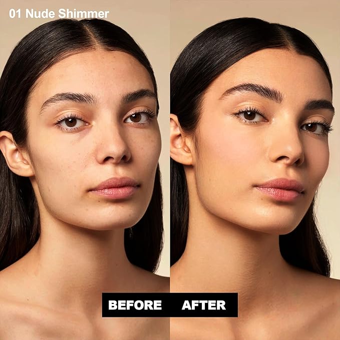 FV Long Lasting Powder Blush - Lightweight, Smooth & Blendable Cheek Makeup, High Buildable Color, Transfer-Resistant Shimmer Finish (Nude Shimmer, 0.17 OZ)