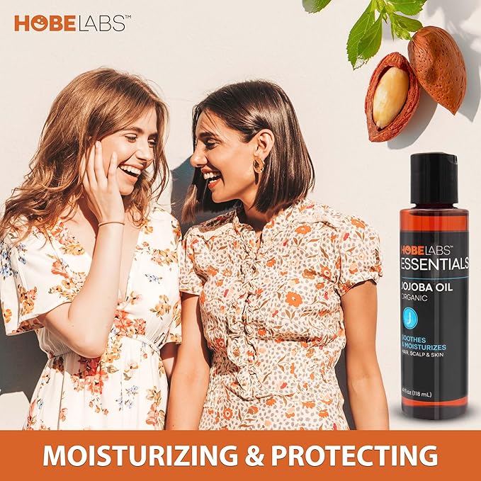 Hobe Labs 100% Pure Jojoba Oil - 4 oz - Moisturizing Body Oil