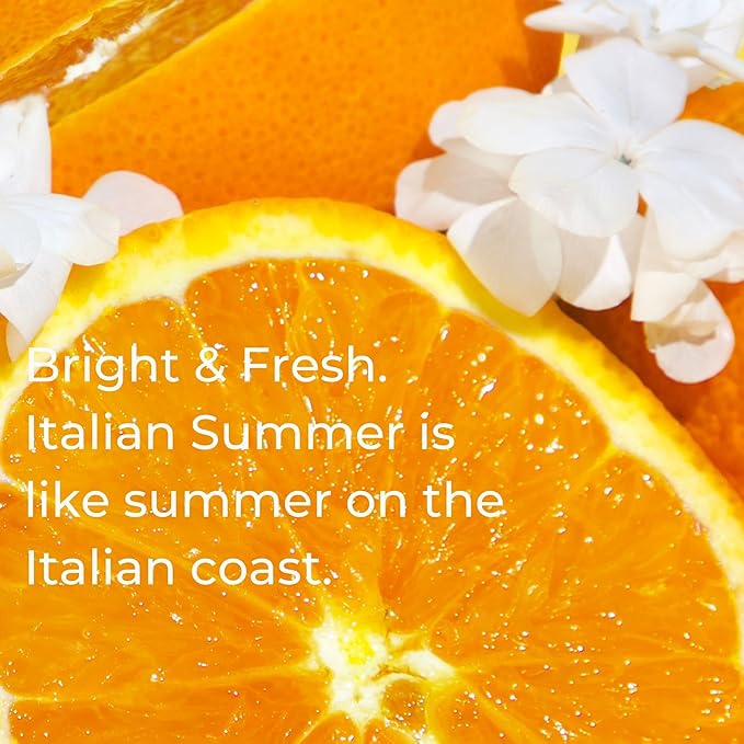 Body & Hair Shimmer Oil | Italian Summer Scent. Lightweight Oil for Luxurious Radiant Glow and Hydration for Body, Hair & Face | 3.4oz Citrus, Lemongrass, Amber Scent